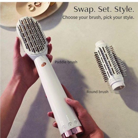 T3 AireBrush Duo Interchangeable Hot Air Blow Dry Brush